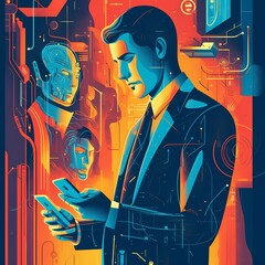 Futuristic Human and AI Interaction