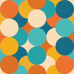 Retro Geometric Circles Seamless Design