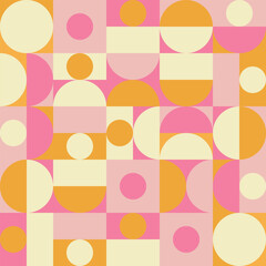 Retro Geometric Abstract Circle Pattern
