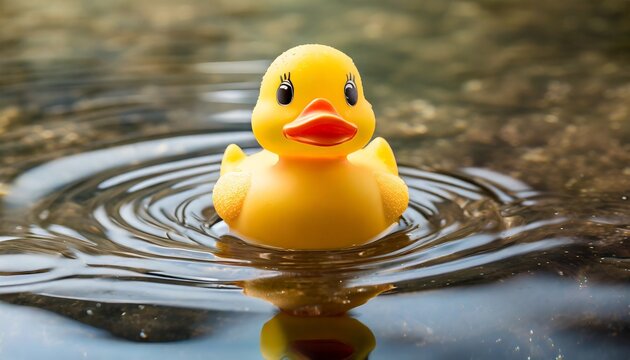 rubber duck on water