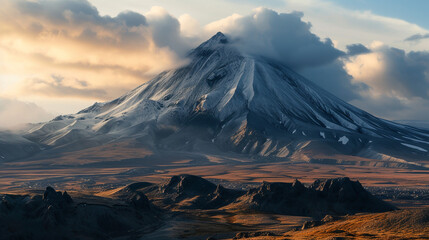 Fototapeta na wymiar Volcano landscape. 