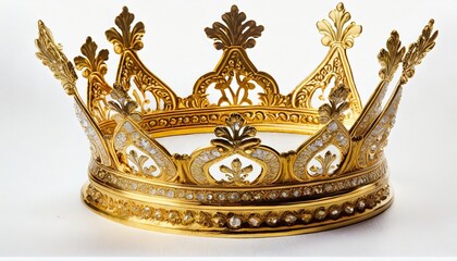 gold crown on white