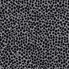 Black Leopard Print Seamless Texture. Seamless pattern of black leopard spots on a textured background.