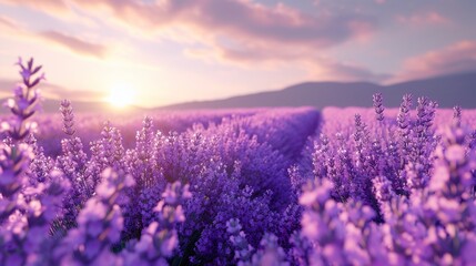 fragrant lavender fields. - obrazy, fototapety, plakaty
