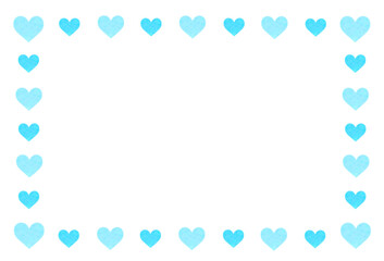 ハートのフレーム　背景素材　飾り枠　飾り罫　見出し　囲み　シンプル　白バック　透過