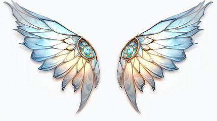 Naklejka premium fantasy fairy wings isolated on white background