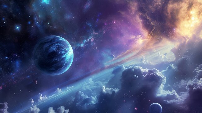 Cosmic Tapestry: A Journey Through Vibrant Starlight in Acrylics. Starry Dreamscape: A Hypnotic Exploration of Deep Space in Acrylics.