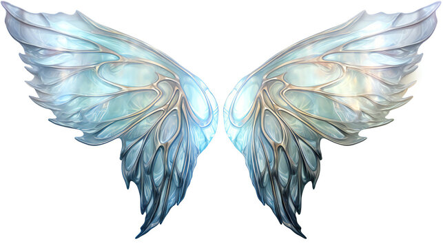 fantasy fairy wings isolated on white background