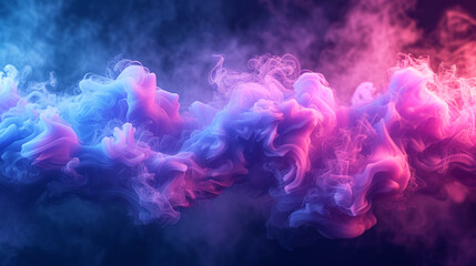 Vibrant color smoke illustration 3d rendering abstract background. - obrazy, fototapety, plakaty