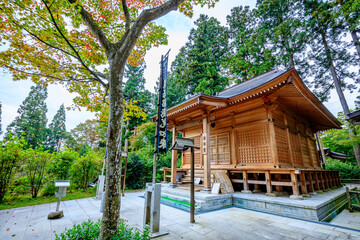 初秋の中尊寺　岩手県平泉町　Chusonji Temple in early autumn. Iwate Pref, Hiraizumi town.