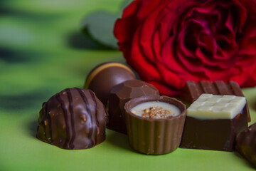 chocolate and rose