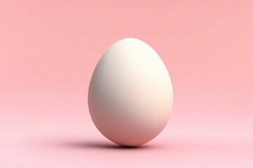 Easter one egg on a pink background. Easter concept