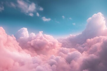 Pink Clouds Background. Sky Background. Clouds Texture. Beautiful cloudscape with blue sky and pink clouds