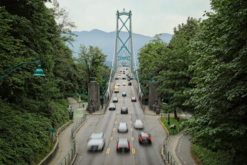 The famous Lions Gate Bridge in Vancouver, Canada - 730964797
