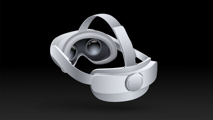 Pico High-tech Futuristic technology Advanced VR Glasses -Virtual reality device, 3 VR modern helmet-vector illustration