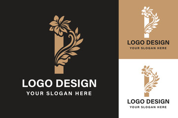 The vector of I alphabet logo design collections for business
