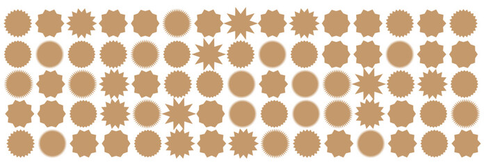 Star burst sticker vector set. Black flat price tags explosion silhouettes, starburst retro sale badge. Star blank label, stickers emblem. Special offer price tag