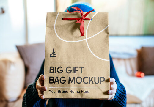 Big Eco Gift Bag Mockup