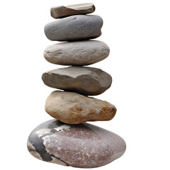 pile of stones, a stack of rocks with a transparent background