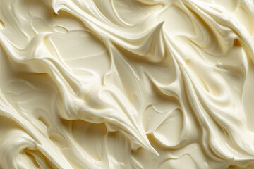 Obraz premium Wholesome Vanilla Yogurt Abstract, Top View