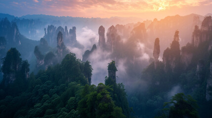 Zhangjiajie national forest park. 