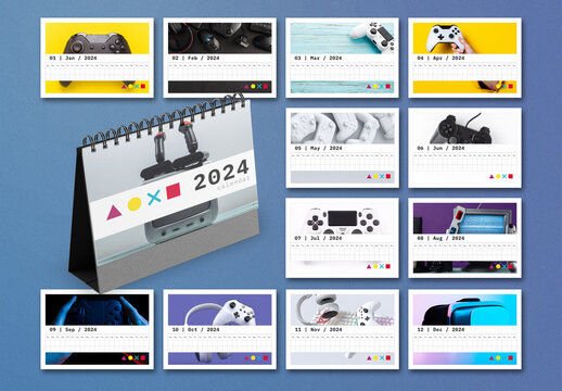2024 Desk Calendar Layout