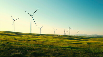 Green Power Haven: Wind Farm and Solar Installation Amid Nature