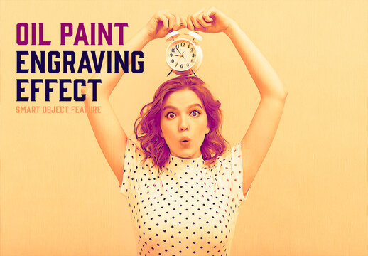 Oil Paint Engraving Effect