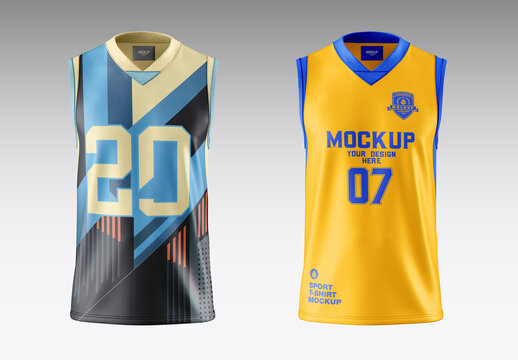 Sleeveless Racer Jersey Mockup