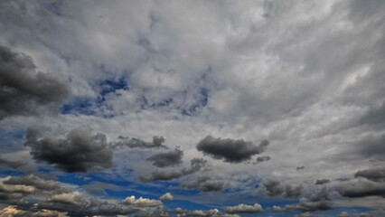 pretty white clouds overcast cloudscape backdrop - photo of nature