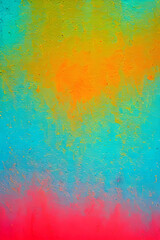 abstract texture watercolor background wallpaper with grungy coats of paint in bright vibrant colors - yellow, turquoise, coral