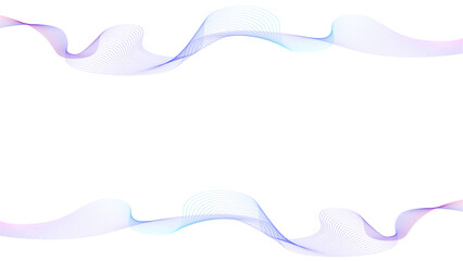 Abstract wave element for design. Digital frequency track equalizer. Stylized line art background. Colorful shiny wave with lines created using blend tool. Curved wavy line, smooth stripe. Vector