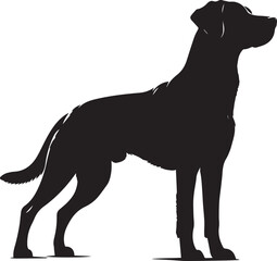 Dog silhouette black and white