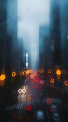 Fototapeta na wymiar A Blurry Exploration of City Rhythms. Veiled Metropolis: A Blurry Invitation to Urban Imagination.