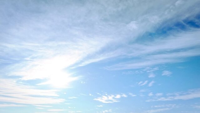 pretty bright day timelapse clip with small clouds - loop video