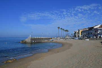 Fototapeta premium The beach of Santa Maria di Castellabate in Campania, Italy.