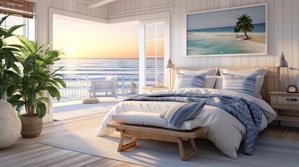 a coastal themed bedroom.