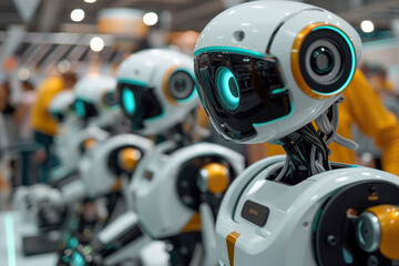 Fototapeta premium serial production of robots