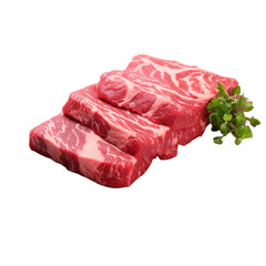 Fototapeta premium Kobe beef isolated on transparent background