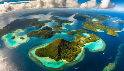 Archipel inspiré de Palau en Micronésie - obrazy, fototapety, plakaty