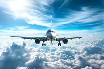 Obraz premium Captivating Skyline: Giant Jet on the Horizon