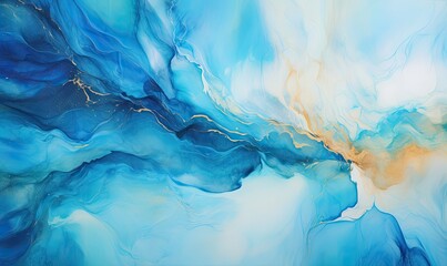 Abstract Symphony: A Vibrant Fusion of Blue and Yellow Hues