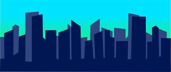City building silhouette illustration
