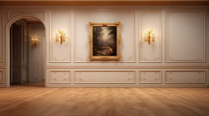 background with frame in hallway