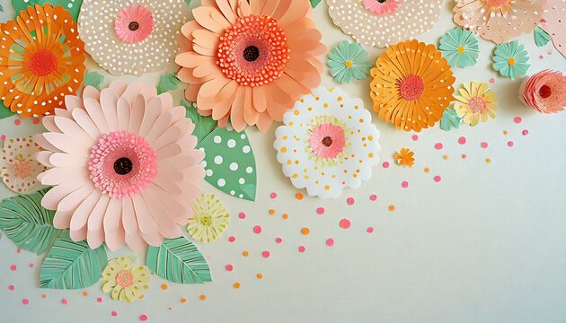 background with gerbera flowers spring