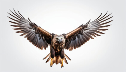 Obraz premium Eagle bird with wings flight isolated on white background 2