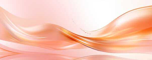 Abstract fluid shapes composition. Modern peachwave background with liquid, organic shapes.