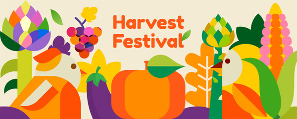 Banner for farmers market, harvest festival,
food fair, local store or supermarket. Suitable as a banner, advertisement or sign.
This design will definitely make your project stand out. - obrazy, fototapety, plakaty