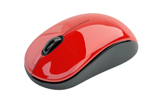 3D Rendering Computer Mouse on Transparent Background