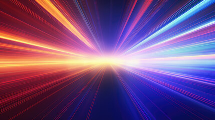 Fototapeta na wymiar Abstract speed line background. Futuristic beams of light. Technology velocity movement pattern for banner or poster design.